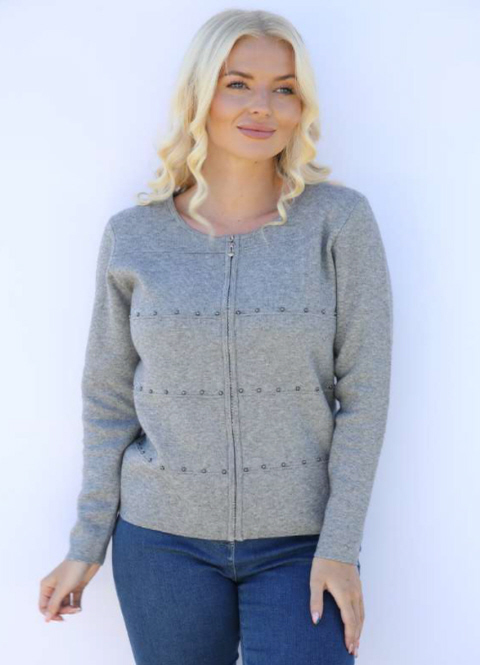 Mudflower Zip Front Cardigan